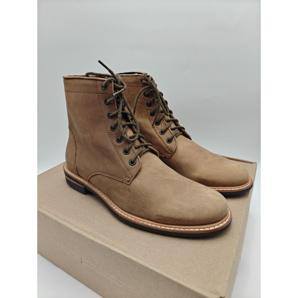 Nisolo Boots Mens Size 9 Brown Leather All-Weather‎ Andres Ankle Combat New